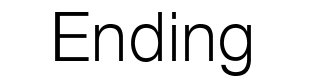 Ending